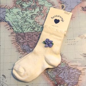 Girls Hartstrings Flower Socks